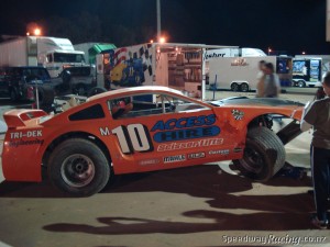 Crashed Saloon 10M Baypark Speedway